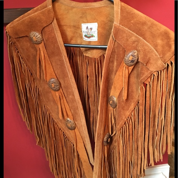 Sap Man Jackets & Blazers - 😍 Vintage suede leather fringed vest
